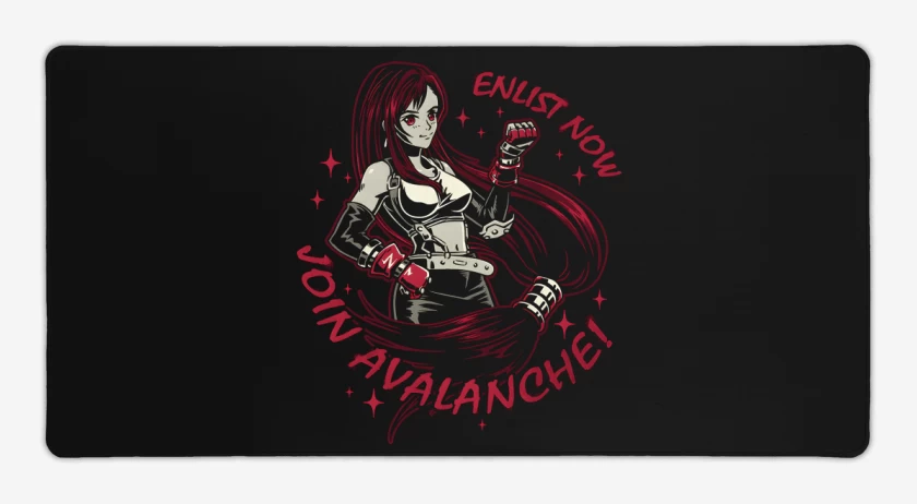 Mouse pad Gamer Negro de Tifa Avalanche