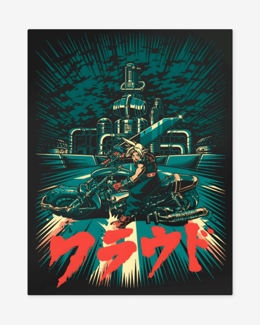 Print metalico Negro de Cloud Motoquero