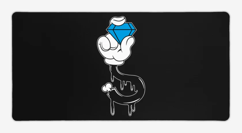 Mouse pad Gamer Negro de Mickey hand 2