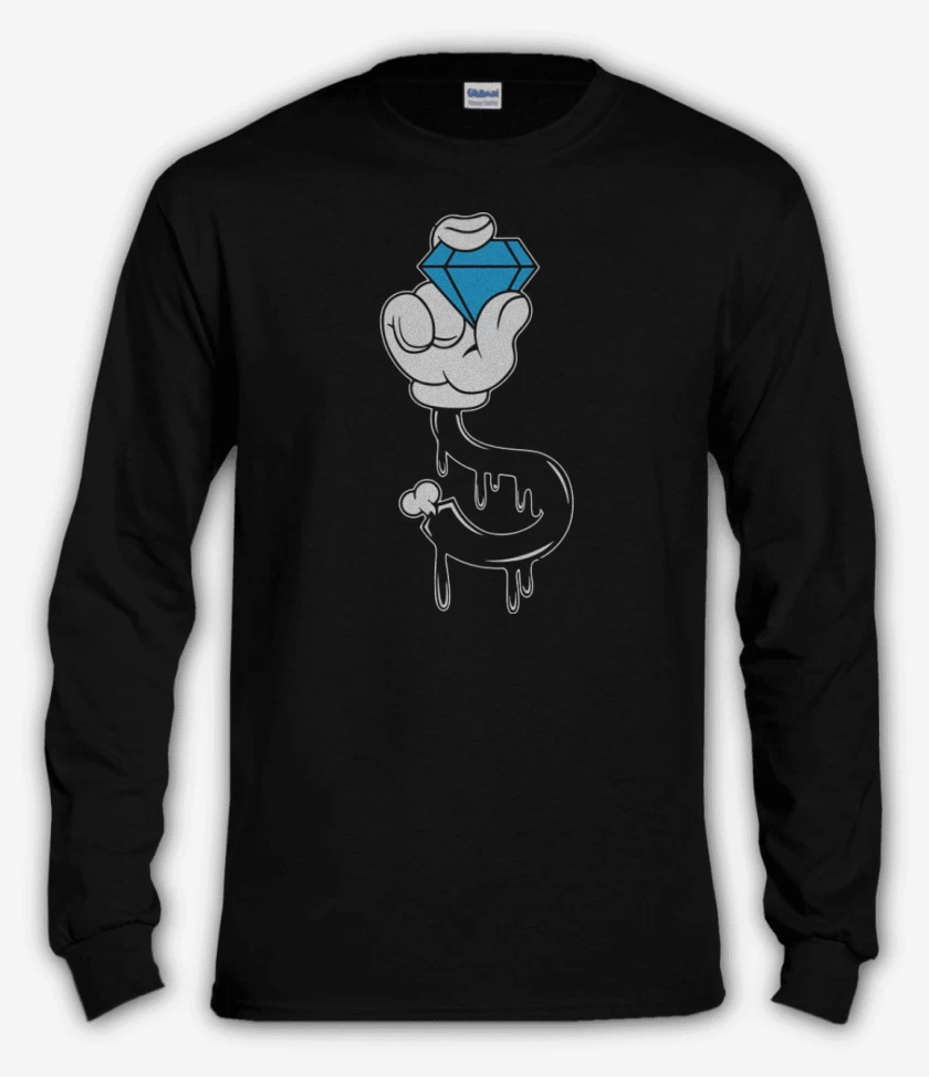 Polera manga larga Negro de Mickey hand 2
