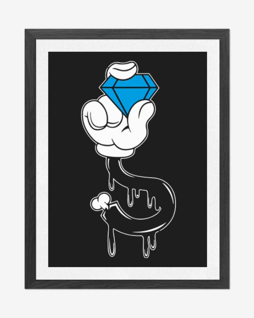 Cuadro decorativo Negro de Mickey hand 2