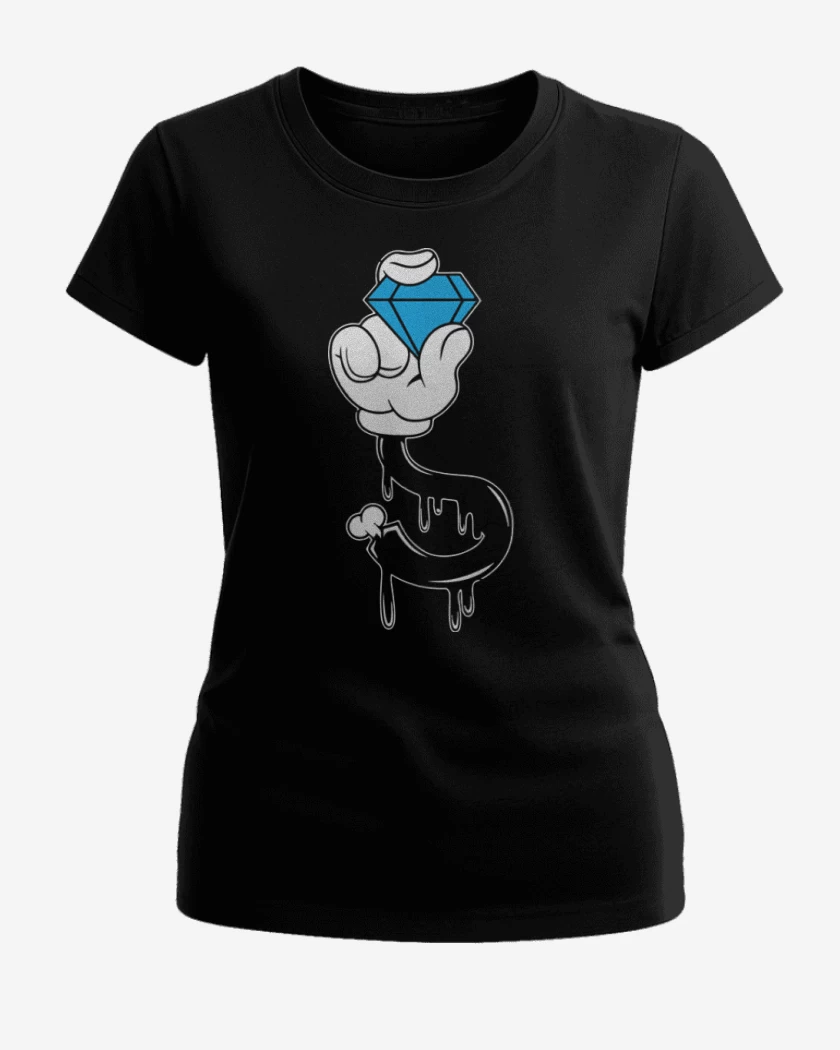 Polera de Mujer Negro de Mickey hand 2