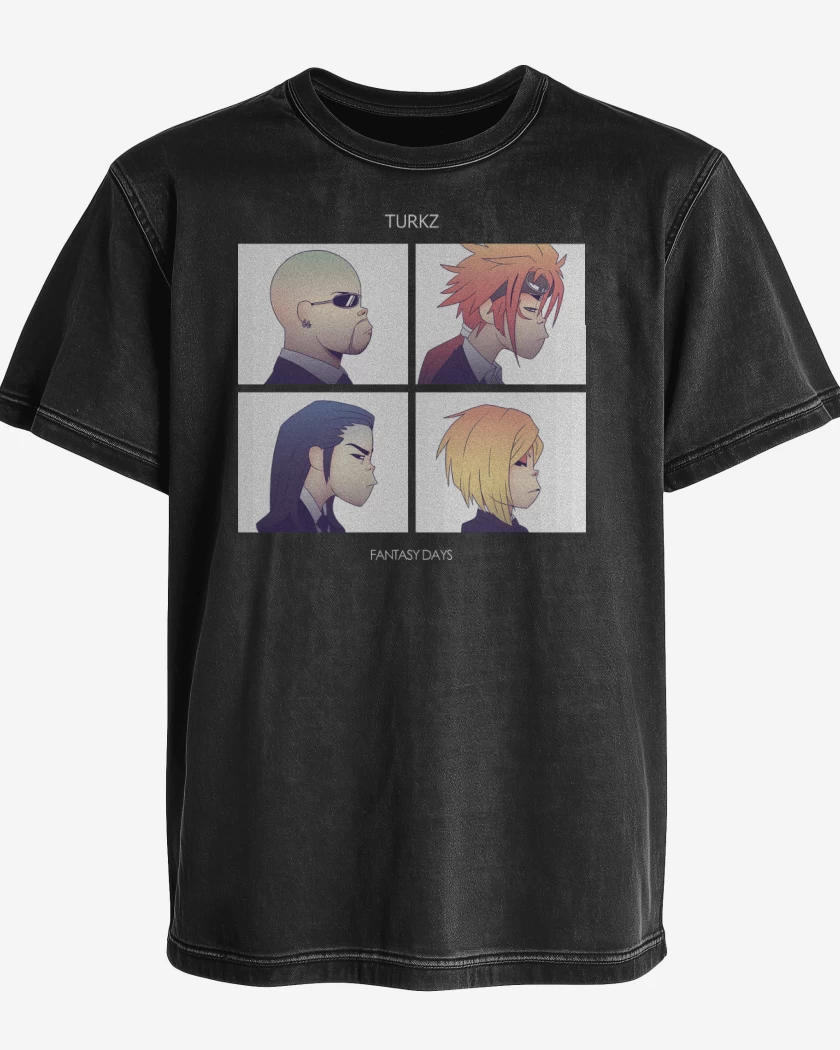 Polera desgastada Negro de Turcos