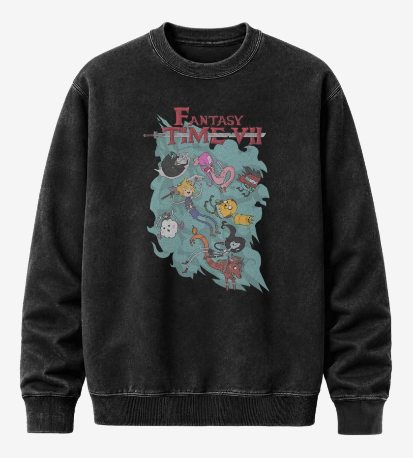 Poleron Polo Acid Wash Negro de Fantasy Time VII
