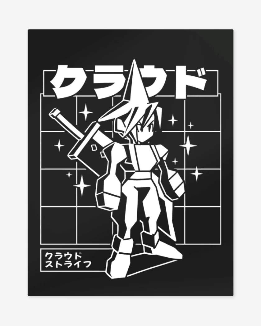 Print metalico Negro de Cloud PSX