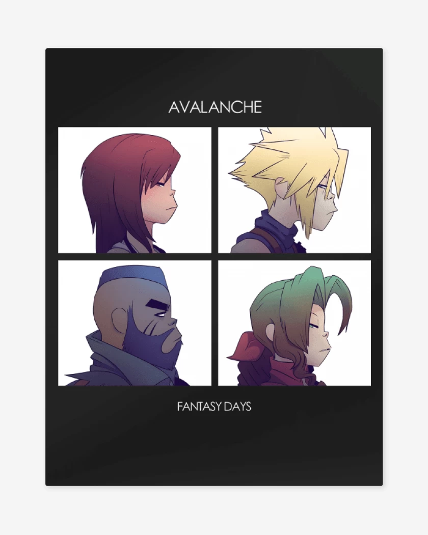 Print metalico Negro de Avalanche Days 