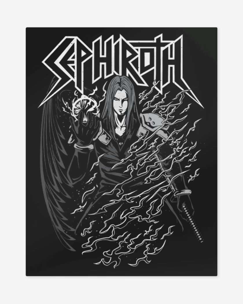 Print metalico Negro de Sephiroth 