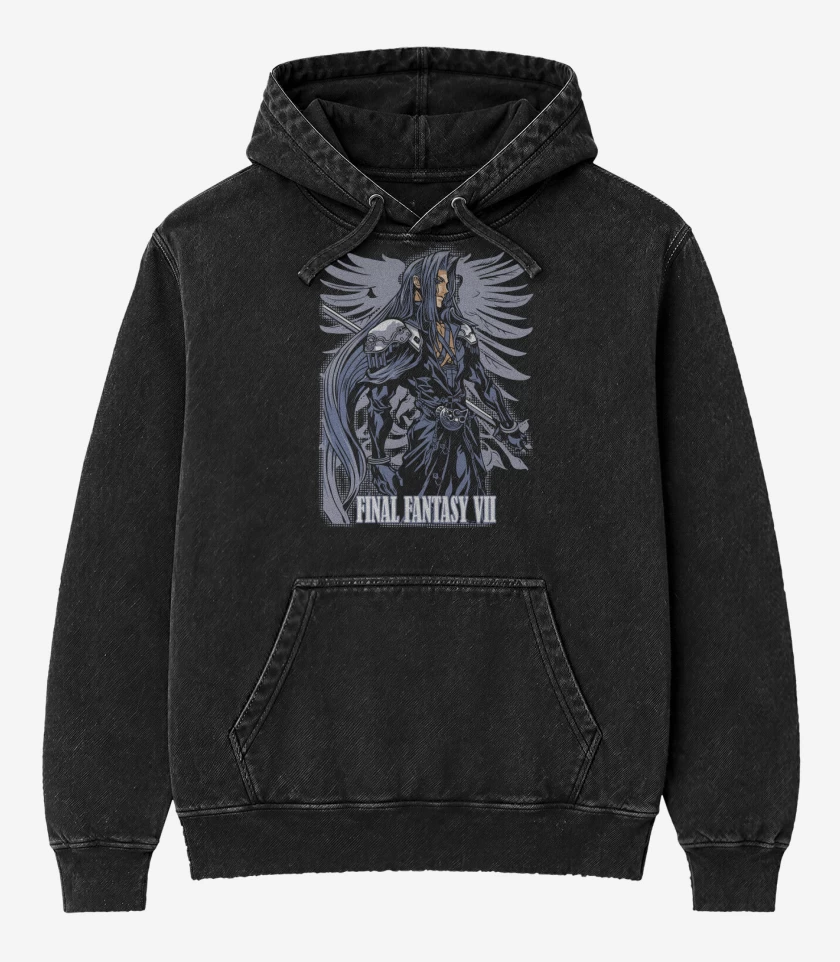 Poleron Canguro Acid Wash Wicked Angel