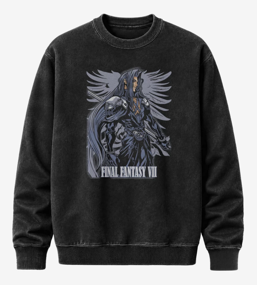 Poleron Polo Acid Wash Negro de Wicked Angel