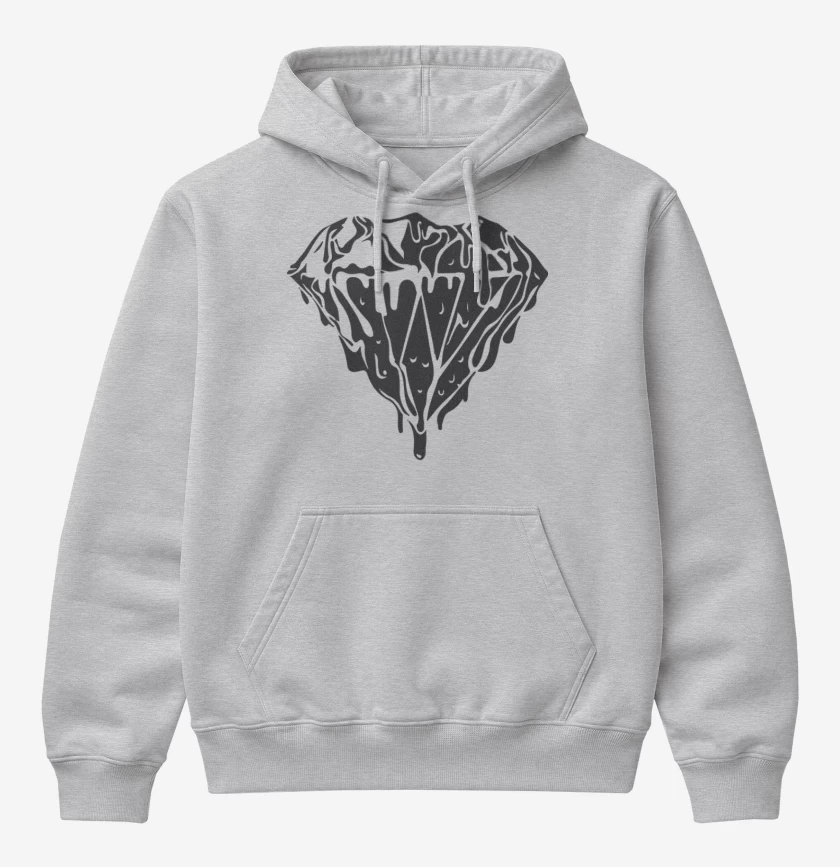 Poleron Canguro básico Gris Melange de Diamond
