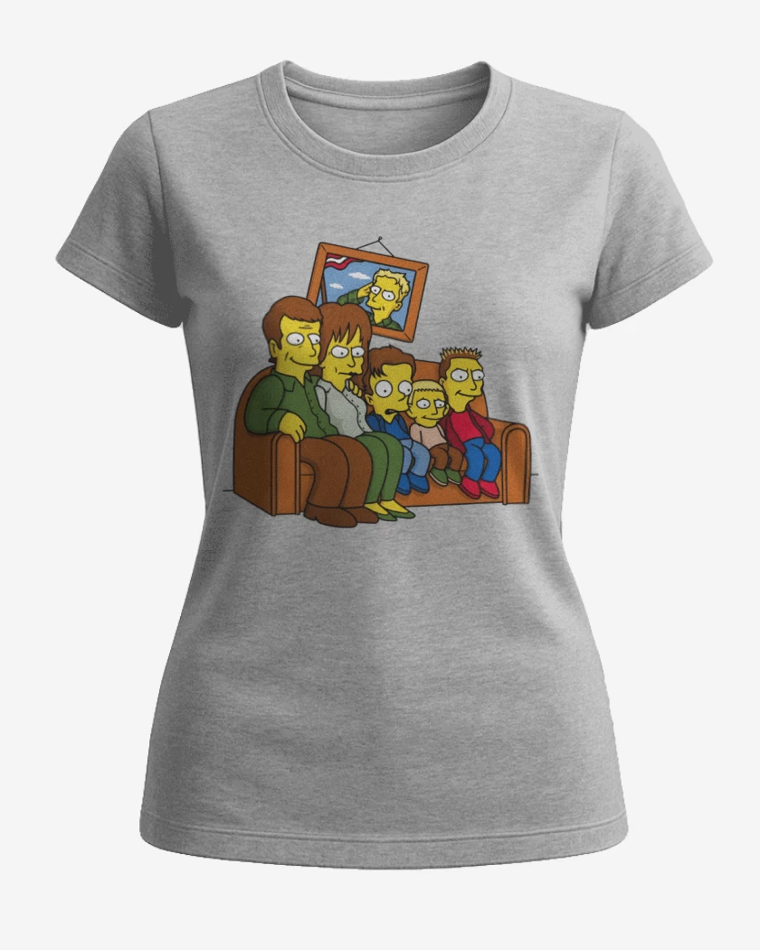 Polera de Mujer Gris Melange de Los Malcolms