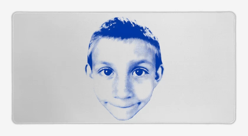 Mouse pad Gamer Blanco de Face Dewey