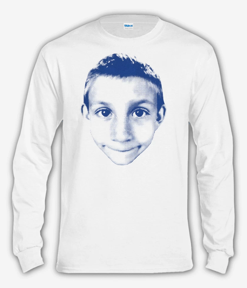 Polera manga larga Blanco de Face Dewey