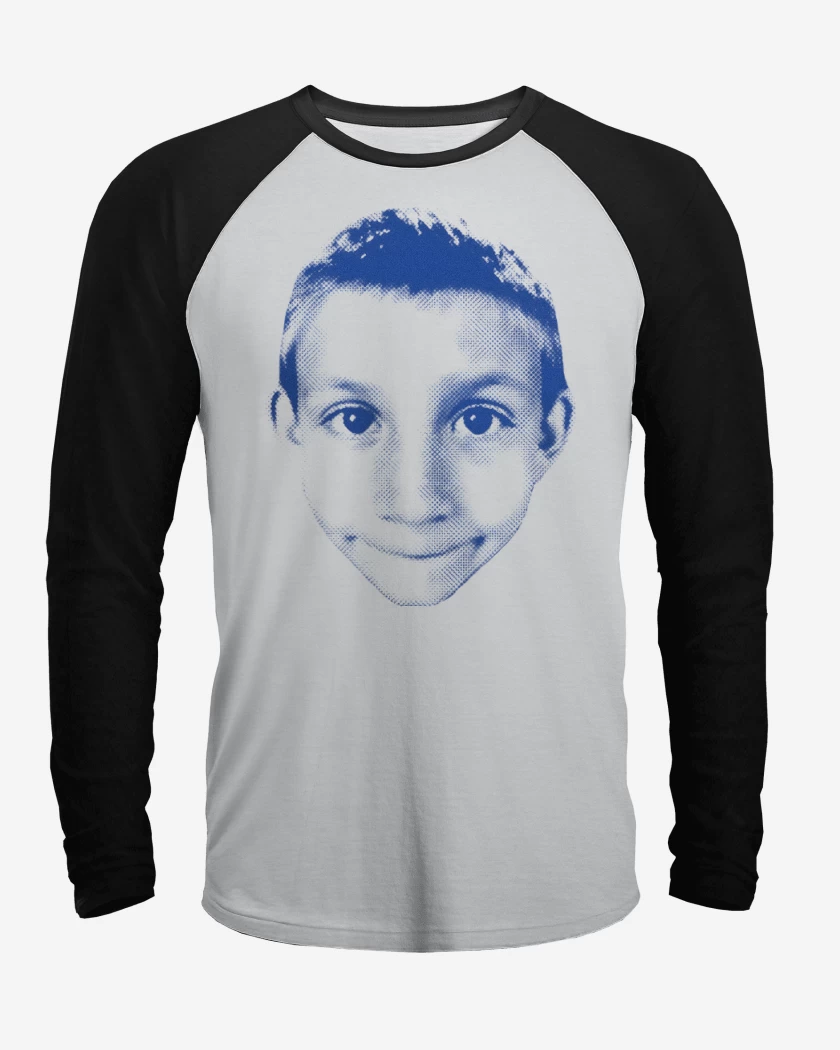 Polera Raglan Blanco / Negro de Face Dewey