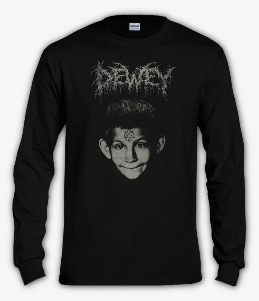 Polera manga larga Negro de Evil Dewey