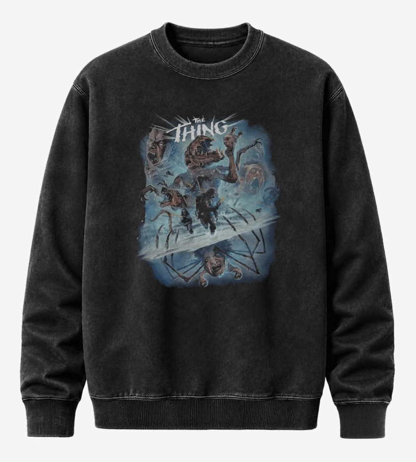 Poleron Polo Acid Wash Negro de The Thing Movie