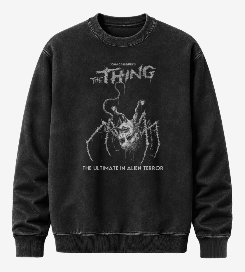 Poleron Polo Acid Wash Negro de The Ultimate in Alien Terror