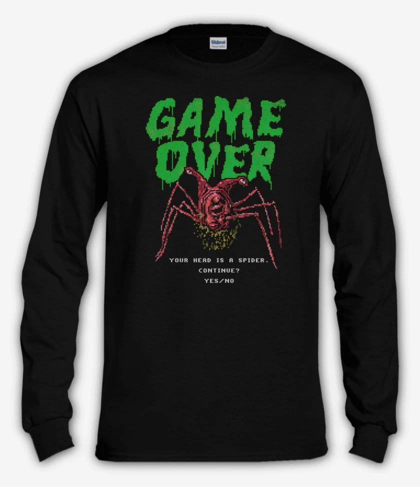 Polera manga larga Negro de Spider Head