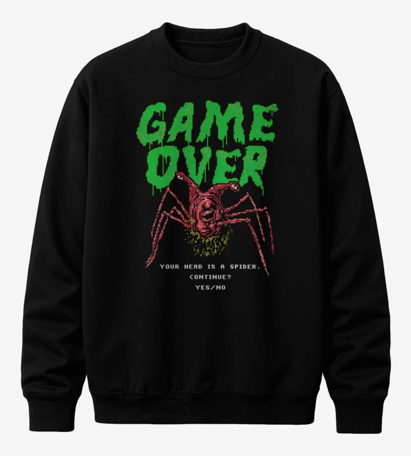 Poleron polo Negro de Spider Head