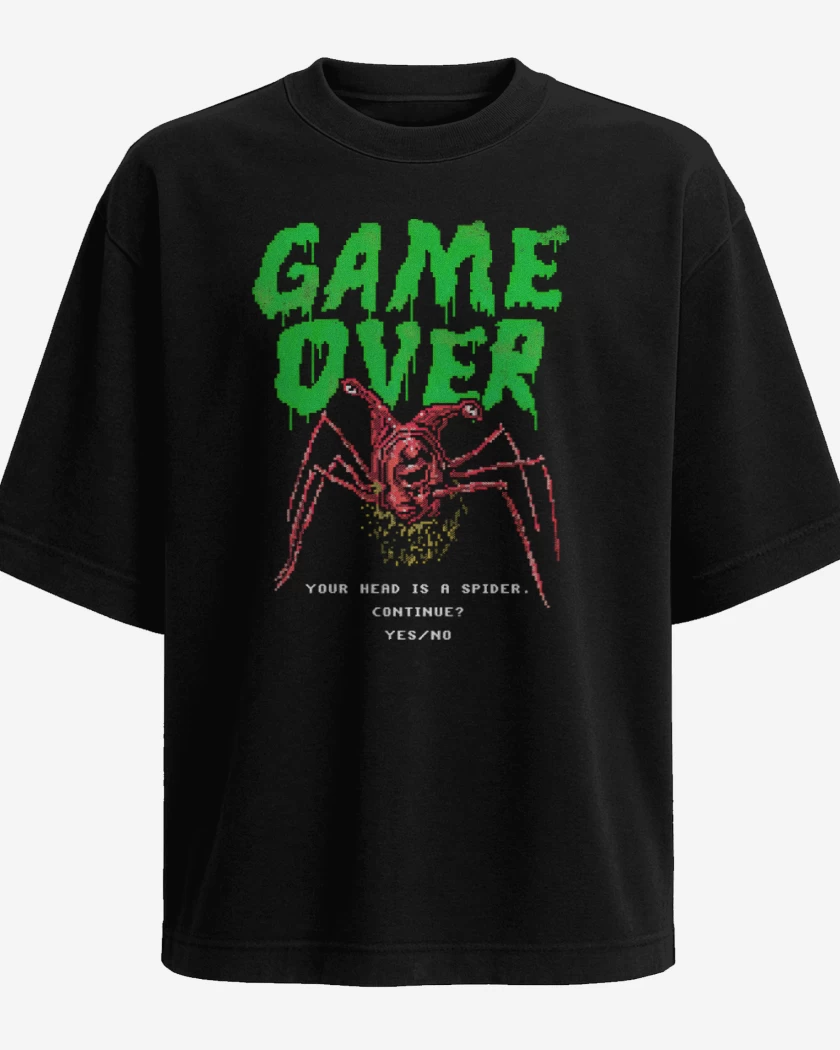 Polera Oversize Negro de Spider Head