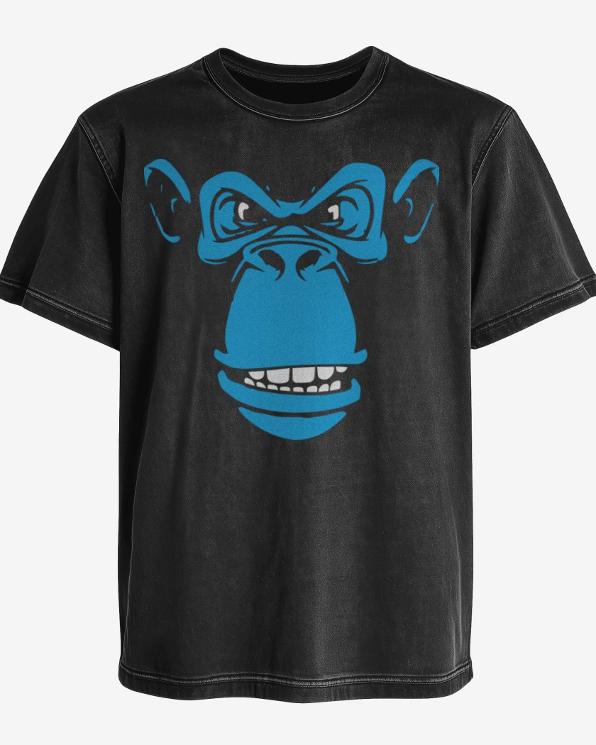 Polera desgastada Negro de Mono