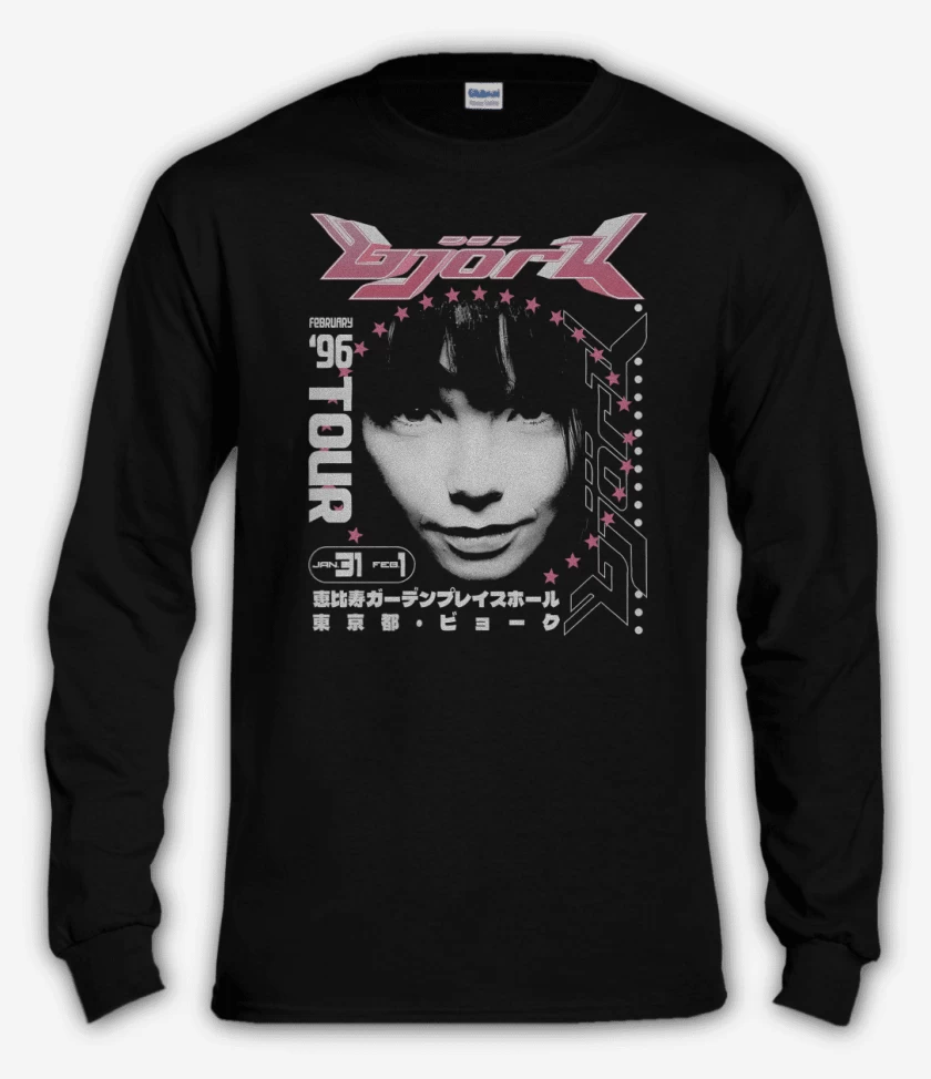 Polera manga larga Negro de Bjork 96