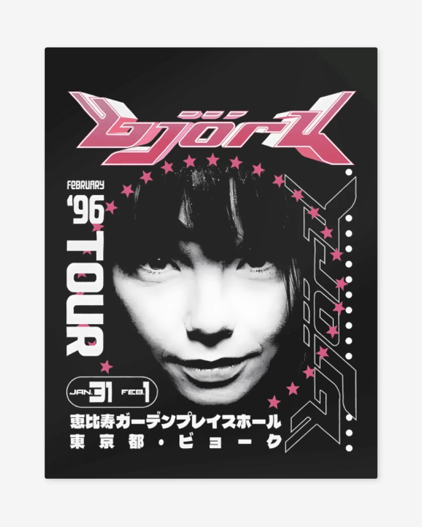 Print metalico Negro de Bjork 96