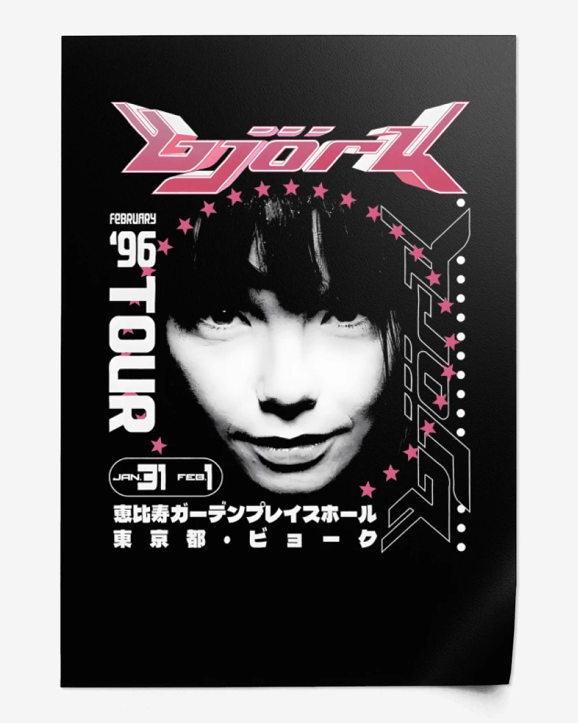 Print Negro de Bjork 96