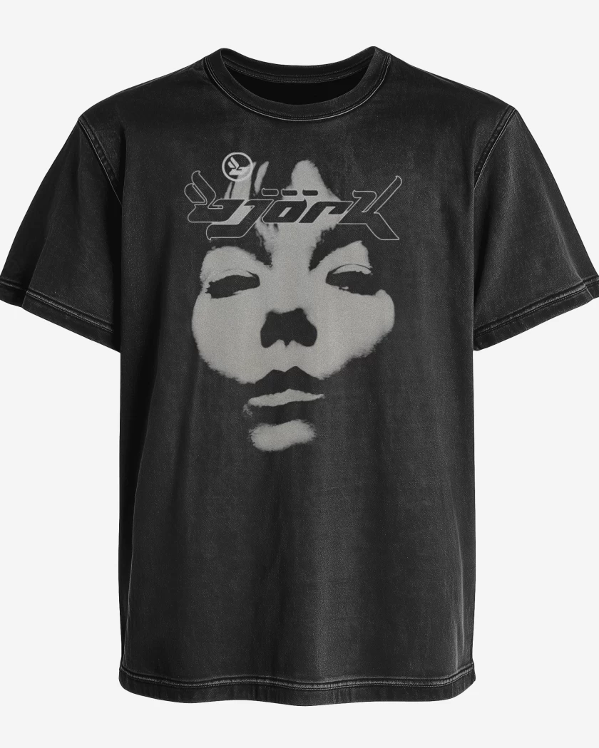 Polera desgastada Negro de Bjork II