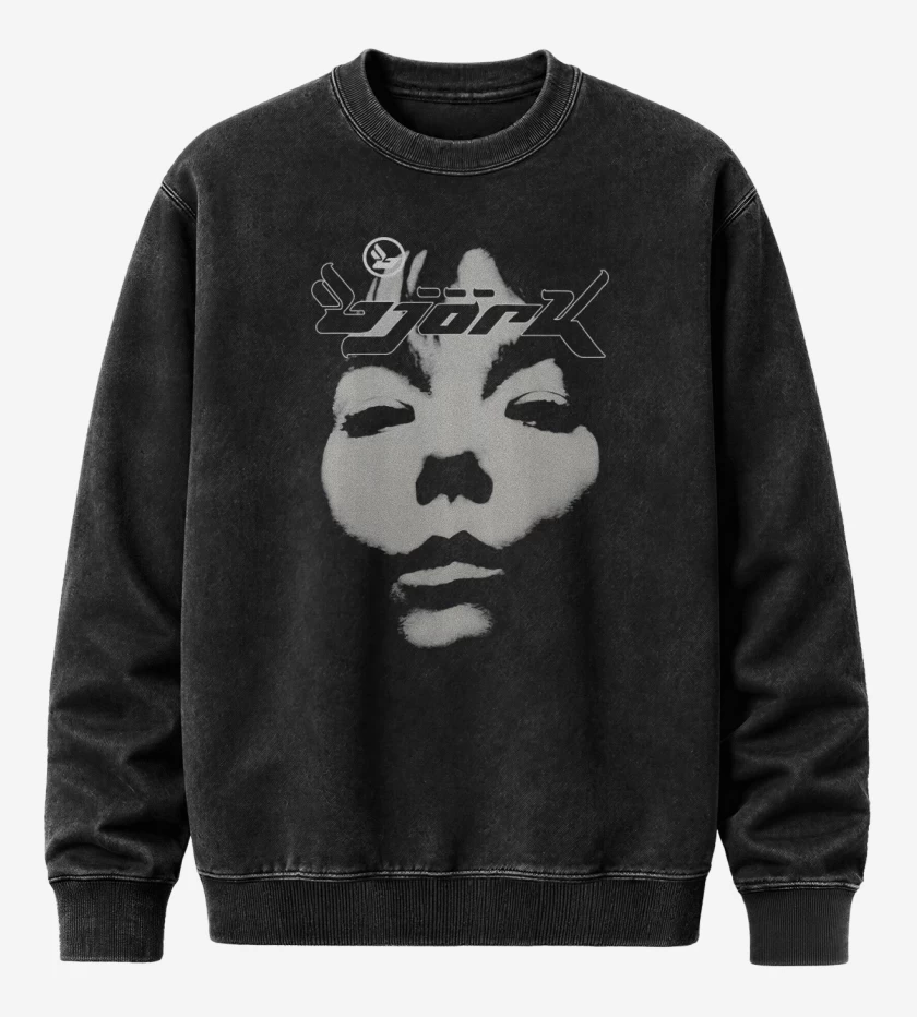 Poleron Polo Acid Wash Negro de Bjork II