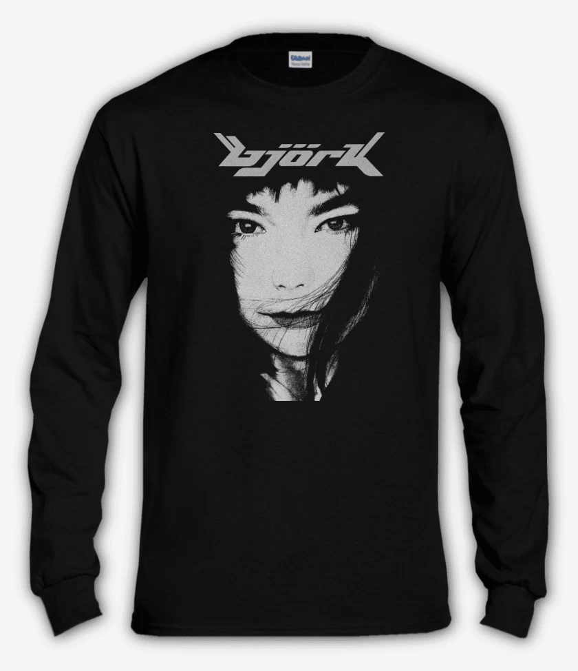 Polera manga larga Negro de Bjork III