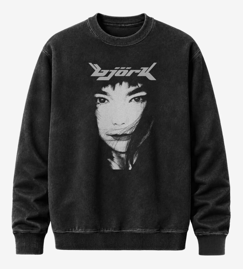 Poleron Polo Acid Wash Negro de Bjork III