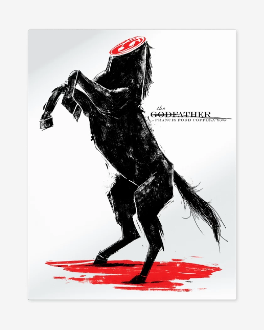 Print metalico Blanco de The Godfather Horse