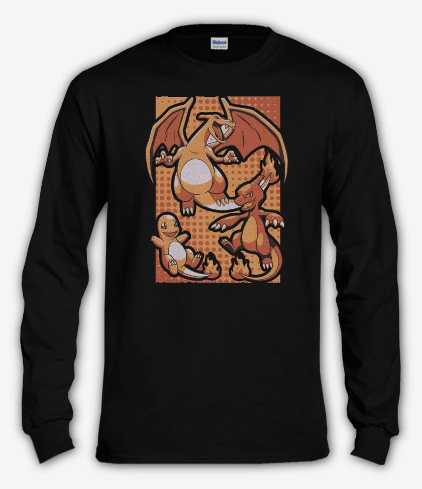 Polera manga larga Negro de Char Evolution