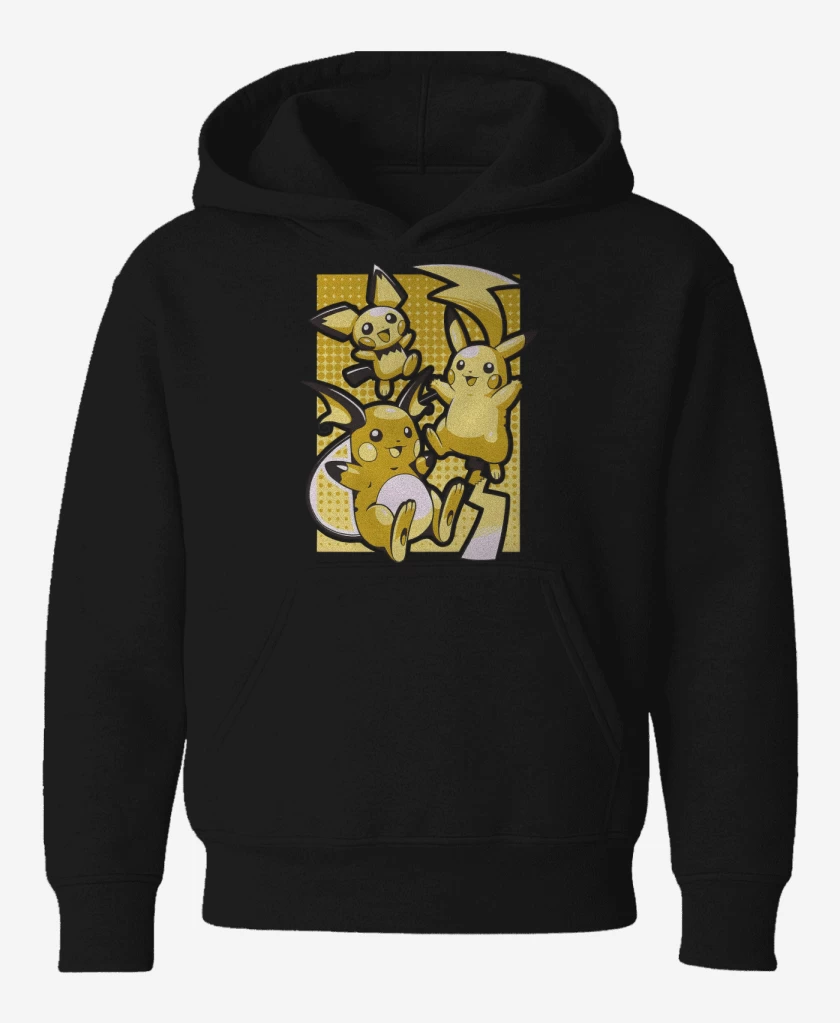 Poleron de niño Negro de Pika Evolution