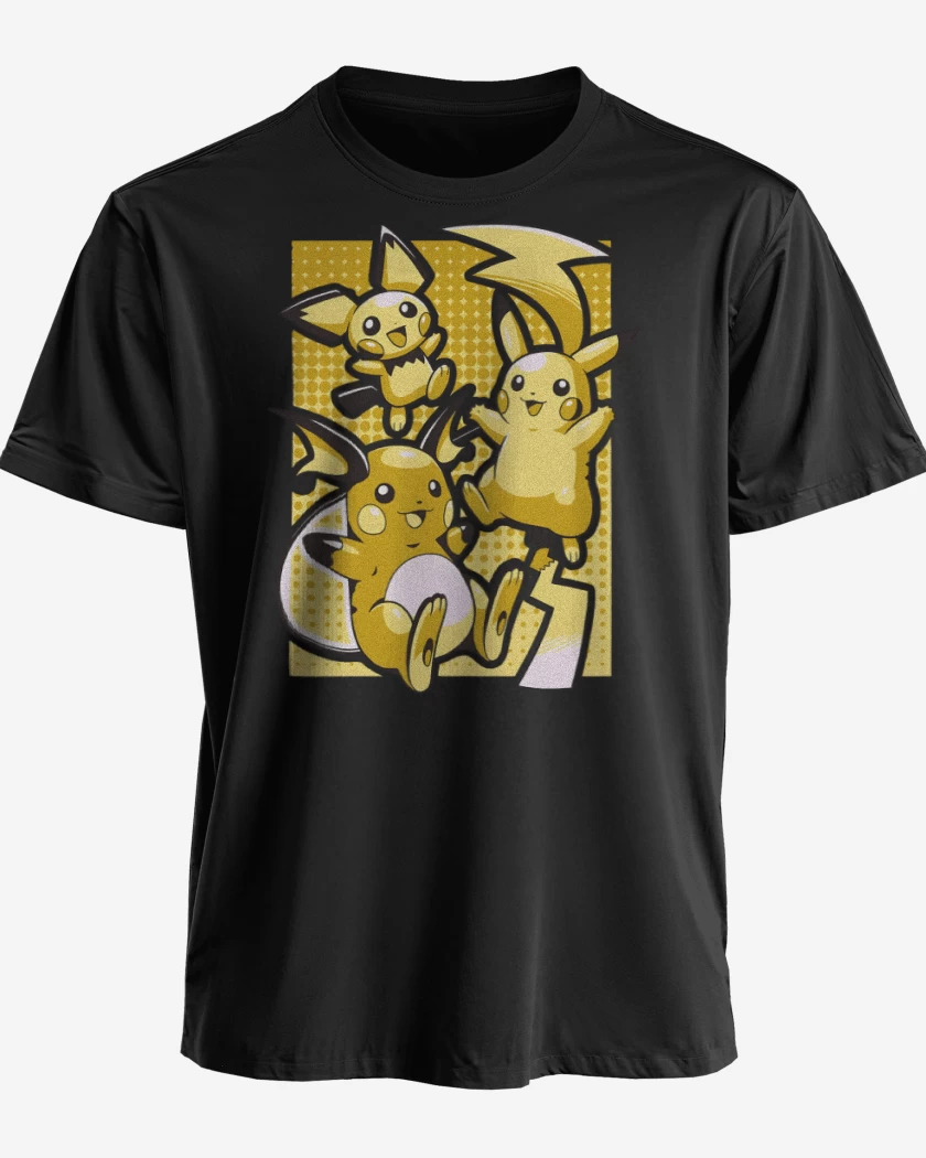 Polera premium Negro de Pika Evolution