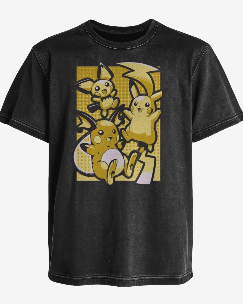 Polera desgastada Pika Evolution