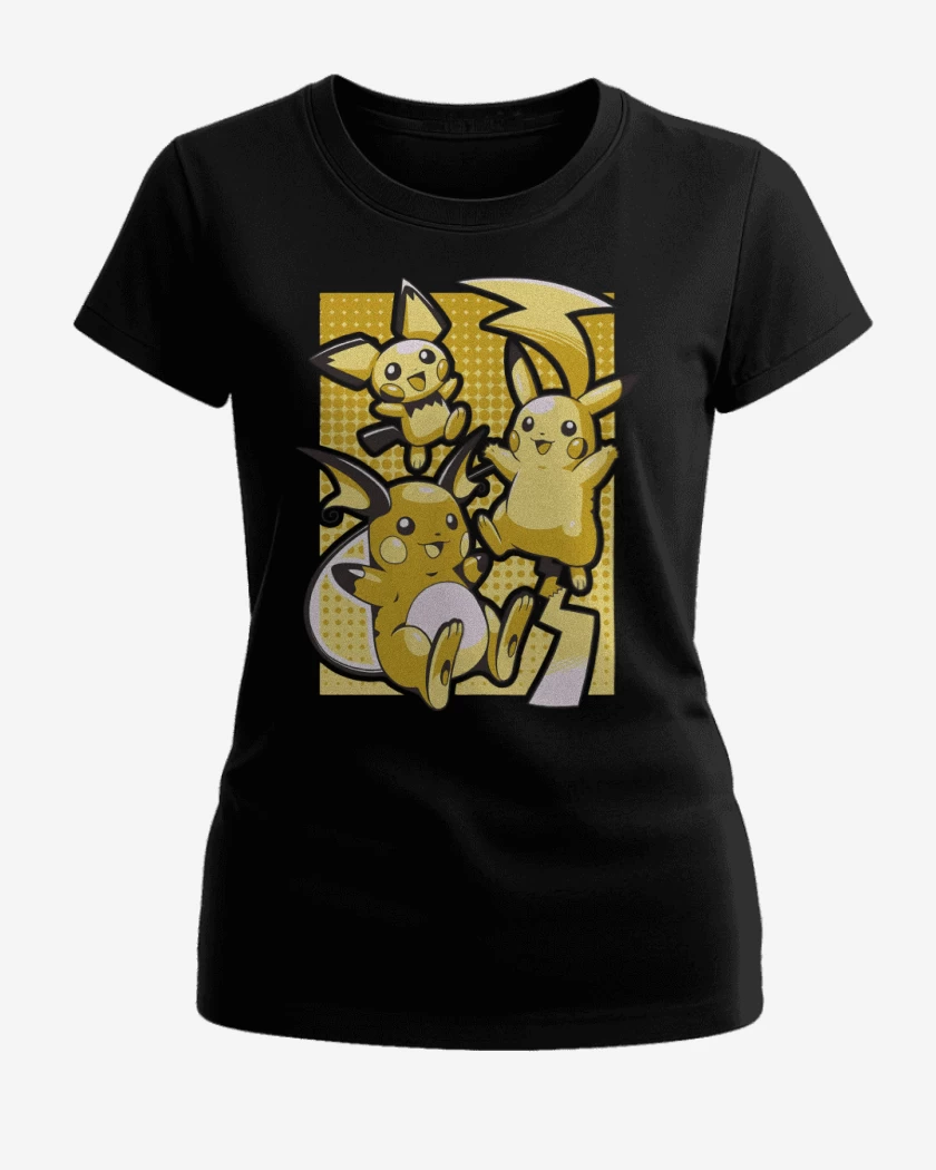 Polera de Mujer Negro de Pika Evolution