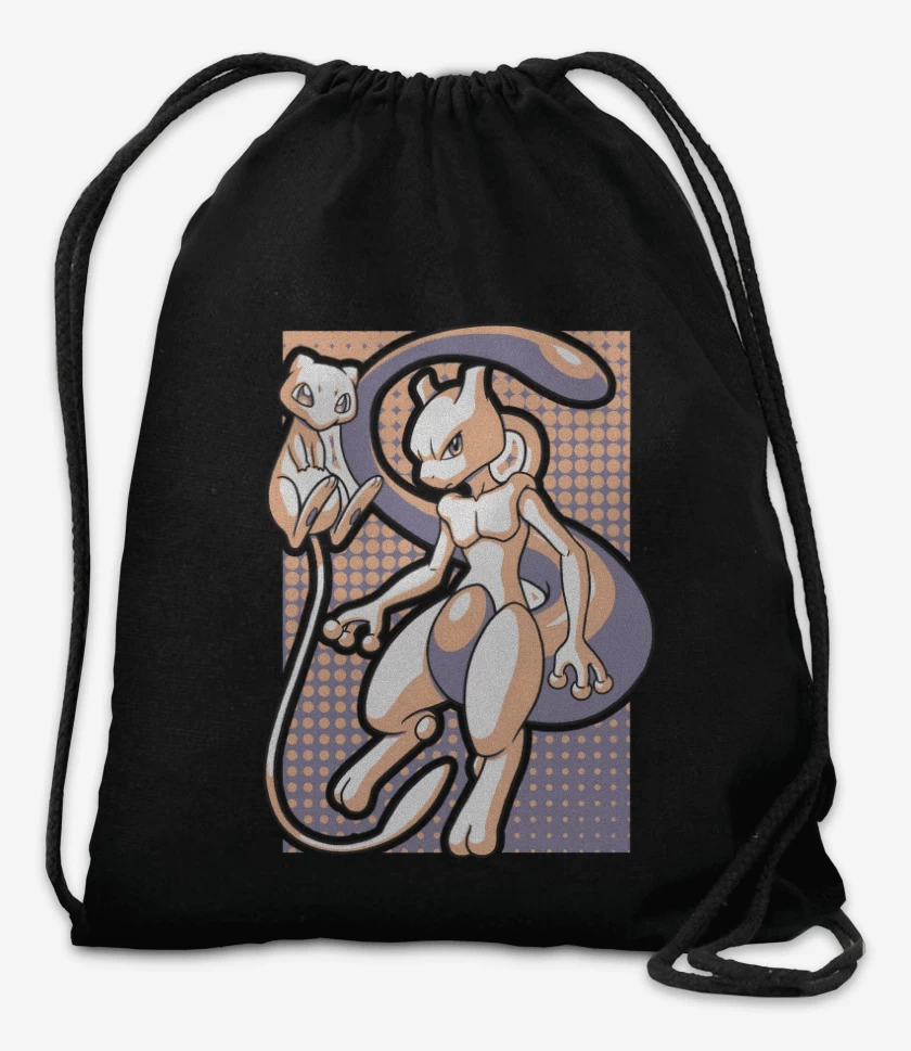 Mochila Negro de Mew & Mewtwo