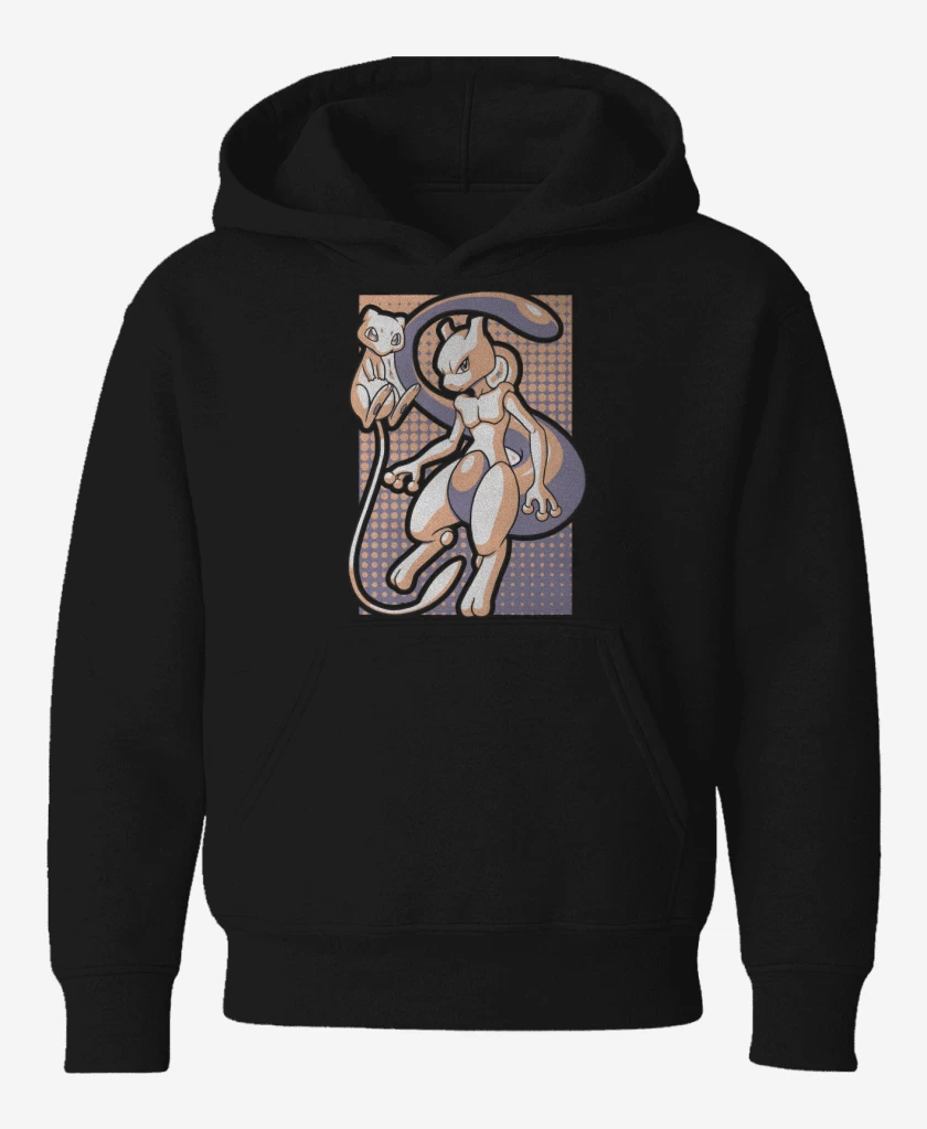Poleron de niño Negro de Mew & Mewtwo