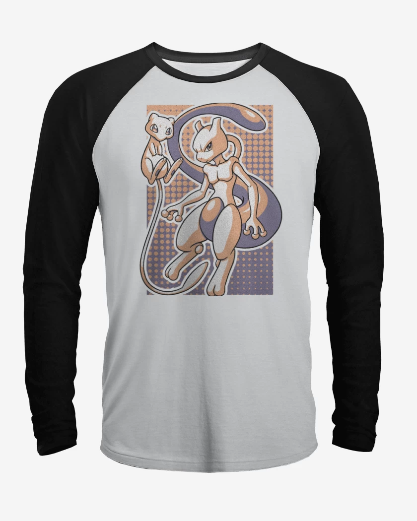 Polera Raglan Mew & Mewtwo