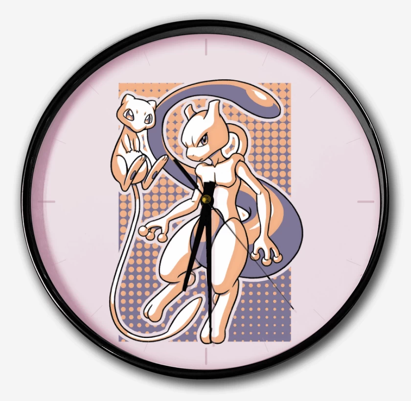Reloj Rosa Pastel de Mew & Mewtwo