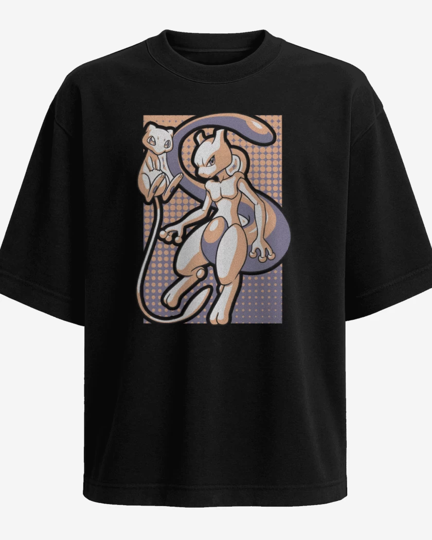 Polera Oversize Mew & Mewtwo