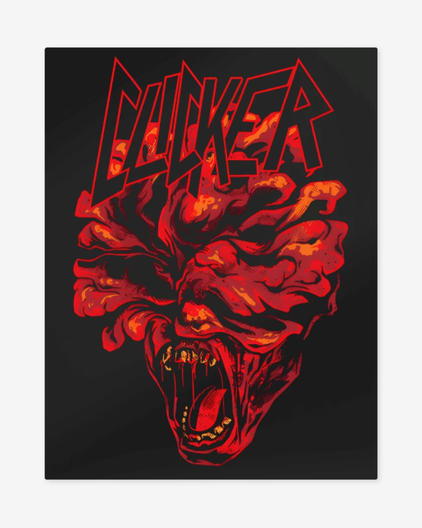 Print metalico Negro de Clicker Slayer