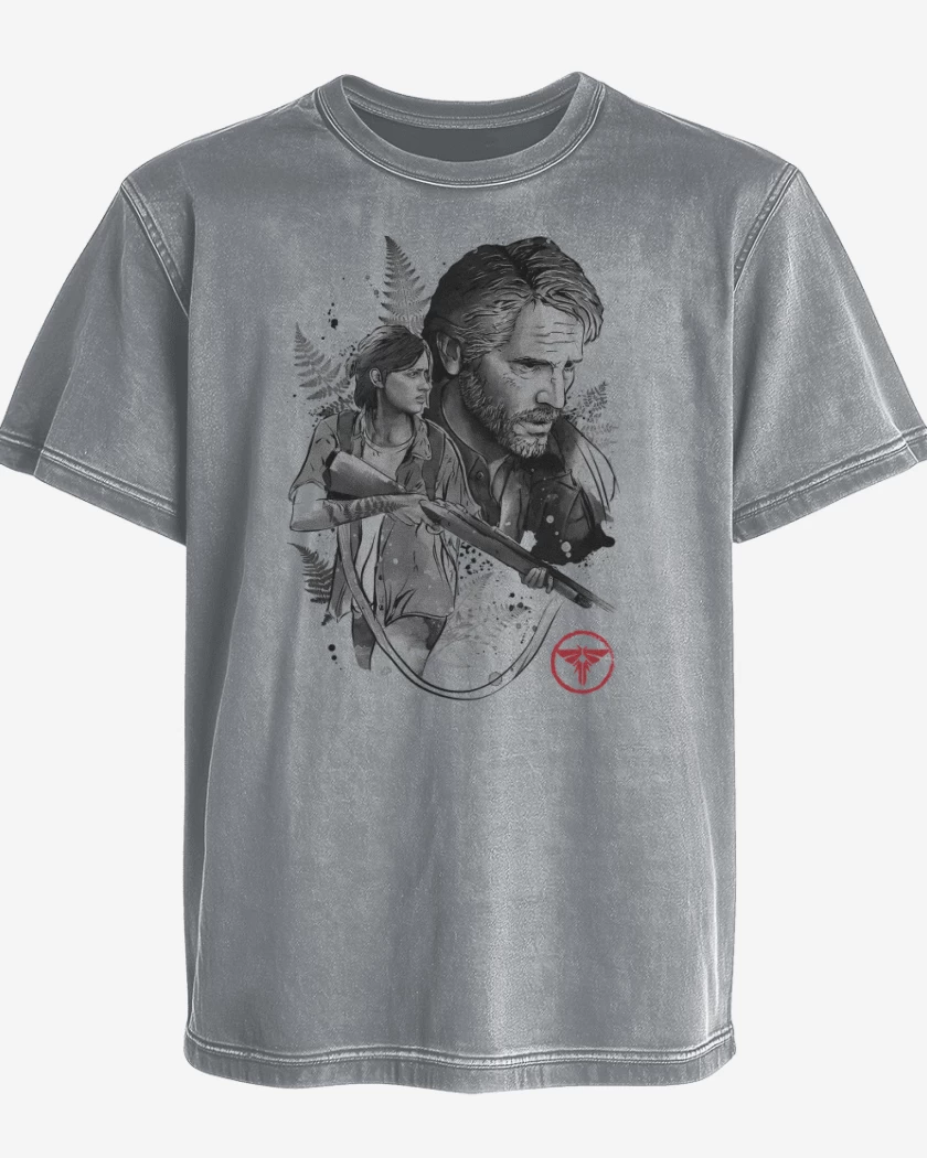 Polera desgastada Gris Melange de J & E