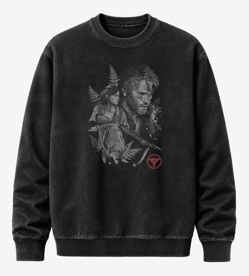 Poleron Polo Acid Wash Negro de J & E