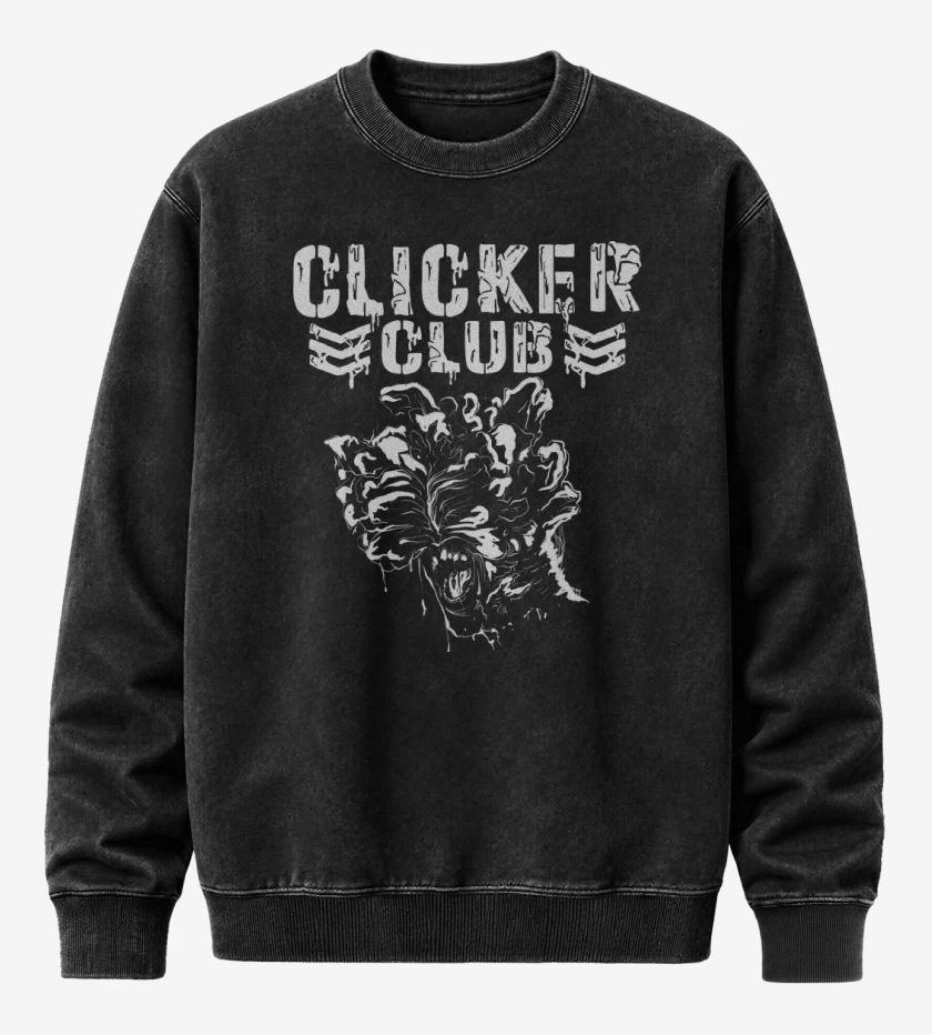 Poleron Polo Acid Wash Negro de Clicker Club