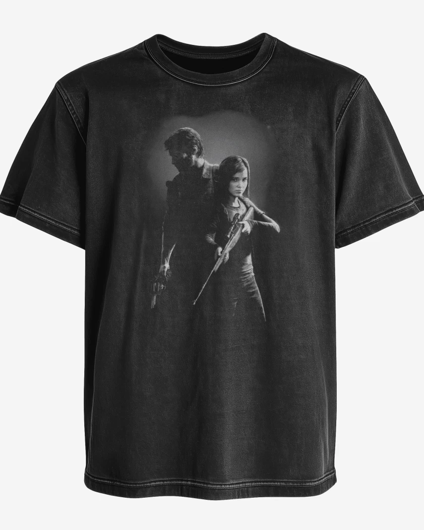 Polera desgastada Negro de TLOU 