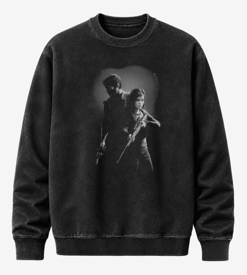 Poleron Polo Acid Wash Negro de TLOU 