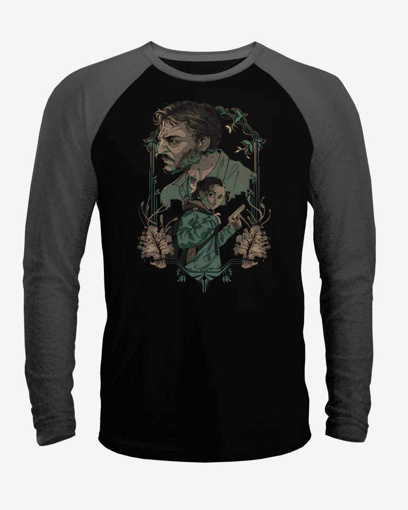 Polera Raglan Negro / Negro Heather de TLOU Serie